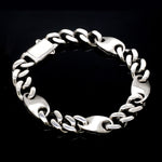 Load image into Gallery viewer, Men of Platinum | Platinum Bracelet with Brush Finish &amp; Hi-Polish for Men JL PTB 1254
