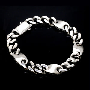 Men of Platinum | Platinum Bracelet with Brush Finish & Hi-Polish for Men JL PTB 1254