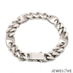 Load image into Gallery viewer, Men of Platinum | Platinum Bracelet with Brush Finish &amp; Hi-Polish for Men JL PTB 1254
