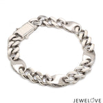 Load image into Gallery viewer, Men of Platinum | Platinum Bracelet with Brush Finish &amp; Hi-Polish for Men JL PTB 1254
