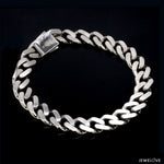 Load image into Gallery viewer, Men of Platinum | 9.5mm Platinum Bracelet with Brush Finish for Men JL PTB 1255
