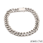 Load image into Gallery viewer, Men of Platinum | 7.75mm Platinum Bracelet with Hi-Polish Finish for Men JL PTB 1256
