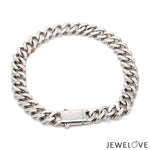 Load image into Gallery viewer, Men of Platinum | 7.75mm Platinum Bracelet with Hi-Polish Finish for Men JL PTB 1256
