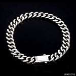 Load image into Gallery viewer, Men of Platinum | 7.75mm Platinum Bracelet with Hi-Polish Finish for Men JL PTB 1256
