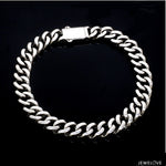 Load image into Gallery viewer, Men of Platinum | 7.75mm Platinum Bracelet with Hi-Polish Finish for Men JL PTB 1256
