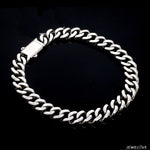 Load image into Gallery viewer, Men of Platinum | 7.75mm Platinum Bracelet with Hi-Polish Finish for Men JL PTB 1256
