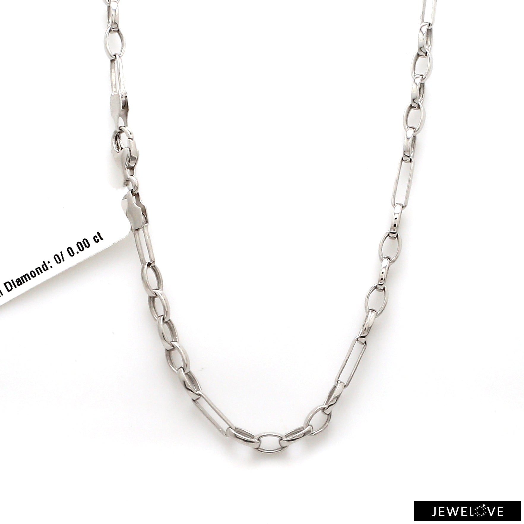 Platinum Oval Links Chain for Men JL PT CH 1198   Jewelove.US