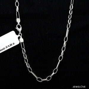 Platinum Oval Links Chain for Men JL PT CH 1198   Jewelove.US