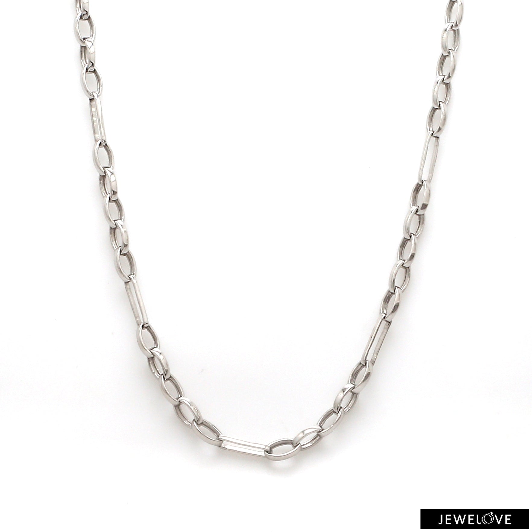 Platinum Oval Links Chain for Men JL PT CH 1198   Jewelove.US