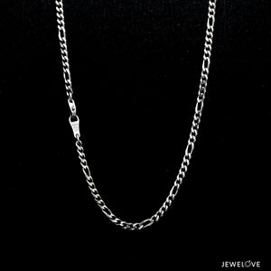 2.5mm Japanese Platinum Figaro Chain for Men JL PT CH 1211-A   Jewelove.US