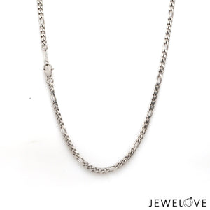 2.5mm Japanese Platinum Figaro Chain for Men JL PT CH 1211-A   Jewelove.US