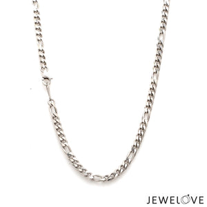 3.25mm Japanese Platinum Figaro Chain for Men JL PT CH 1211   Jewelove.US