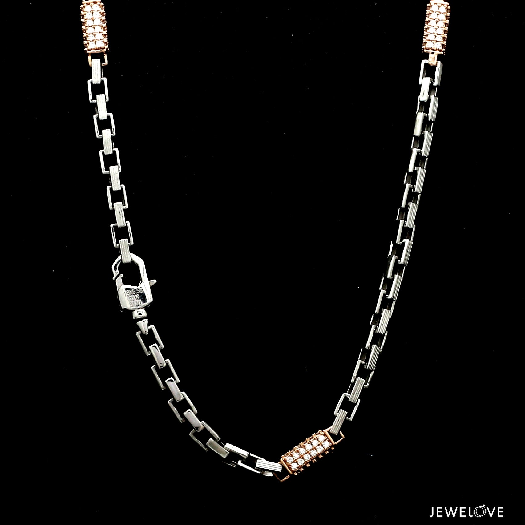 Men of Platinum | 18K Rose Gold Diamond Chain for Men JL PT CH 1325