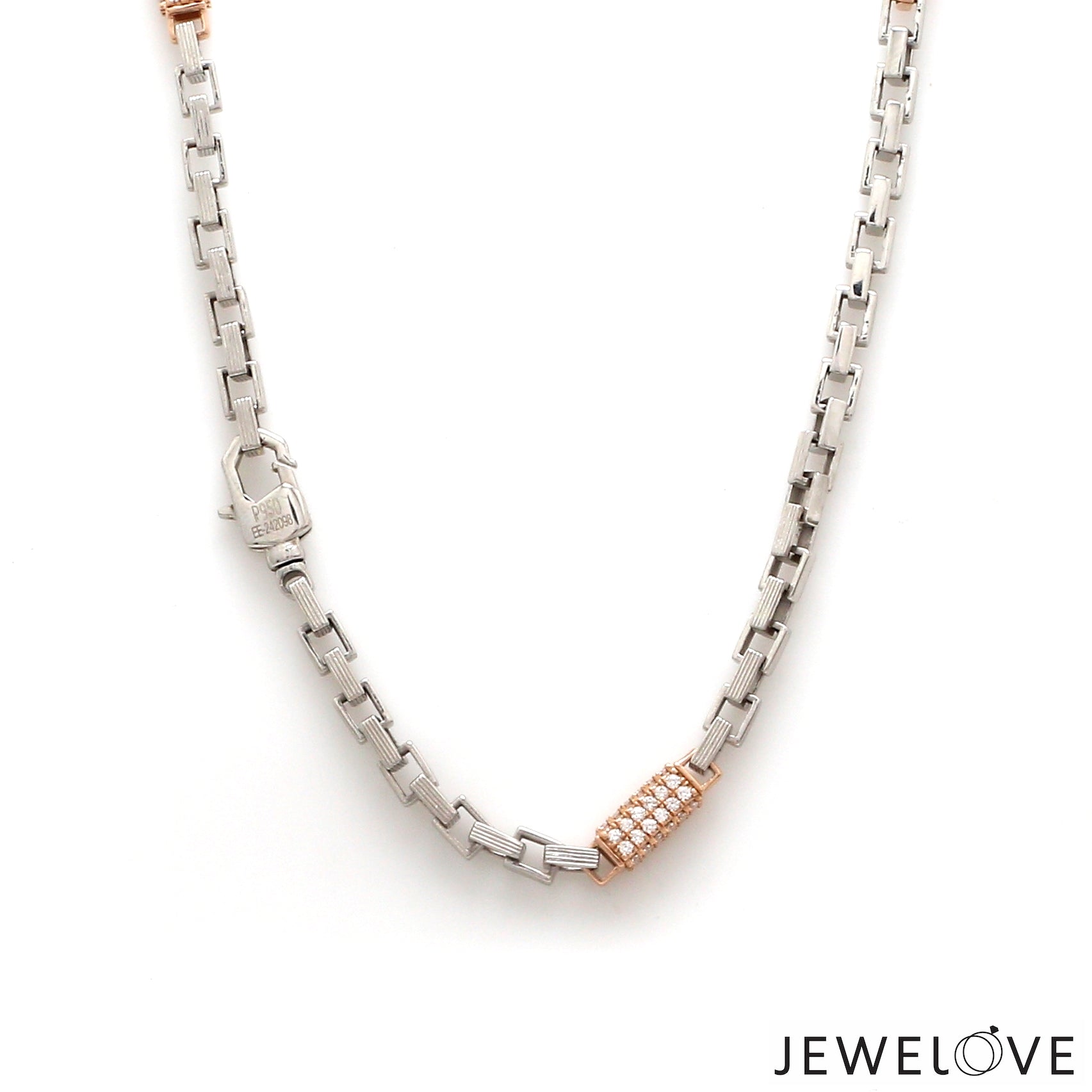 Men of Platinum | 18K Rose Gold Diamond Chain for Men JL PT CH 1325