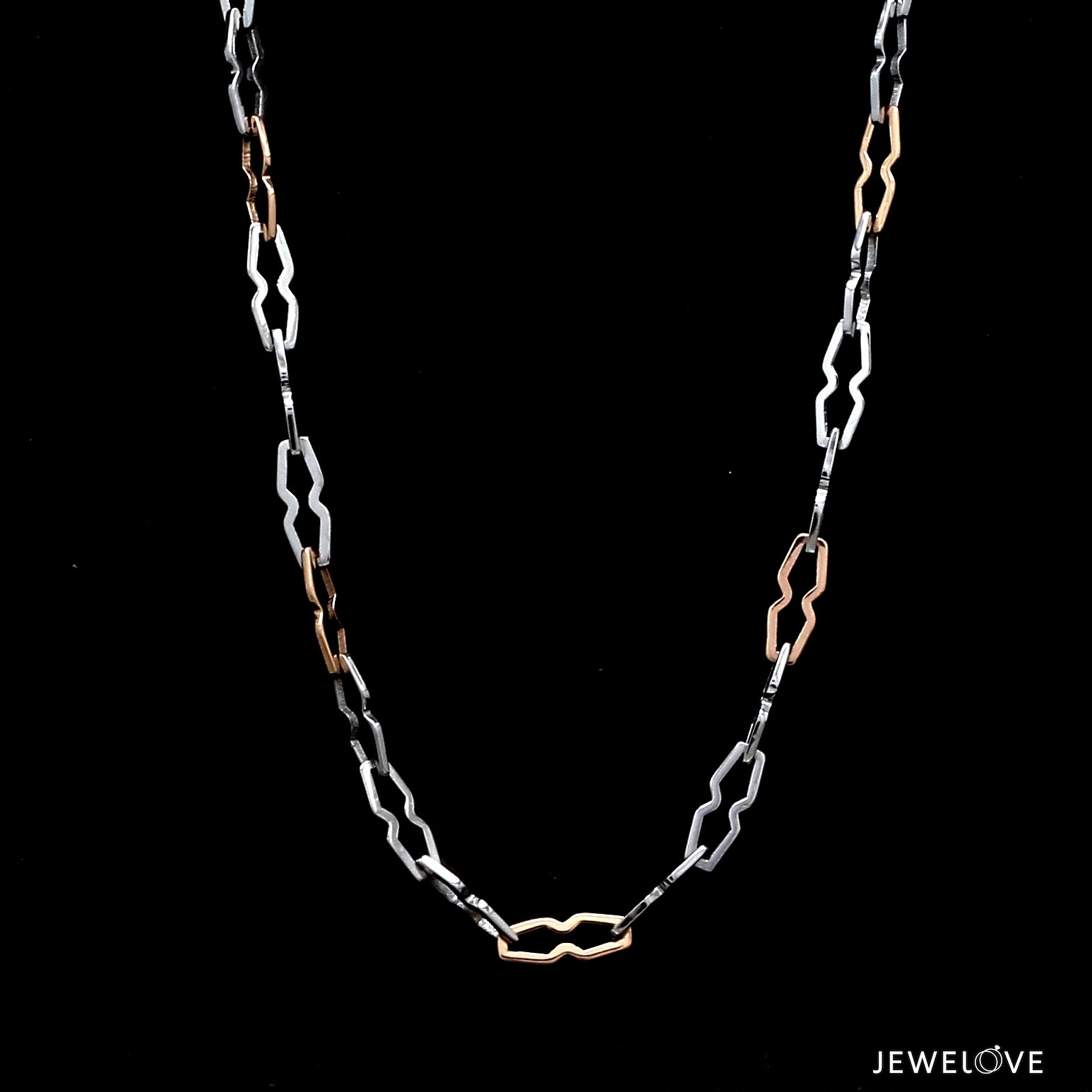 3.75mm Men of Platinum | Rose Gold Links Chain for Men JL PT CH 1249-A   Jewelove.US