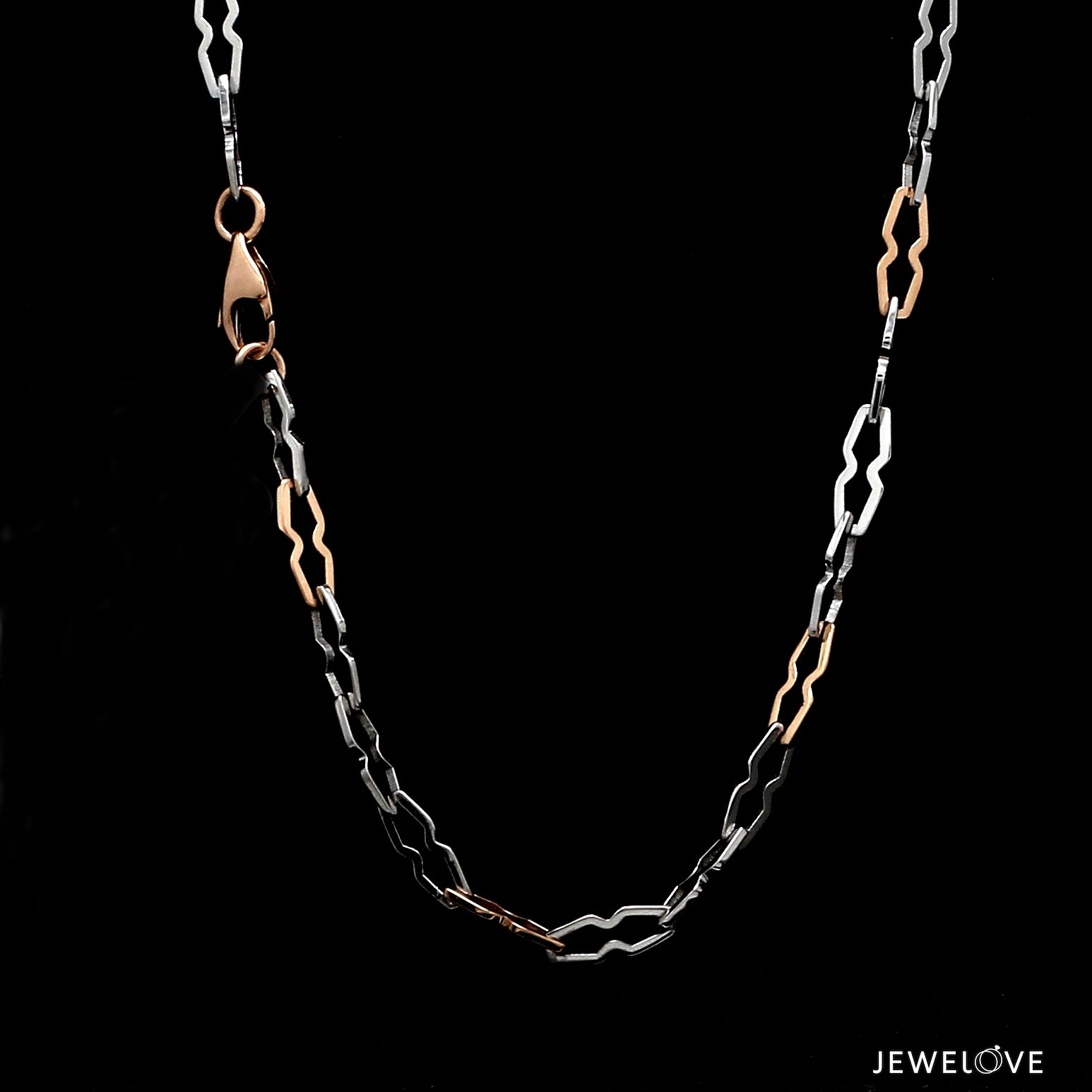 3.75mm Men of Platinum | Rose Gold Links Chain for Men JL PT CH 1249-A   Jewelove.US