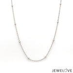 Load image into Gallery viewer, Platinum Japanese Cable Chain with Diamond Cut Balls for Women JL PT CH 1252
