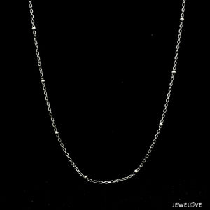 Platinum Japanese Cable Chain with Diamond Cut Balls for Women JL PT CH 1252