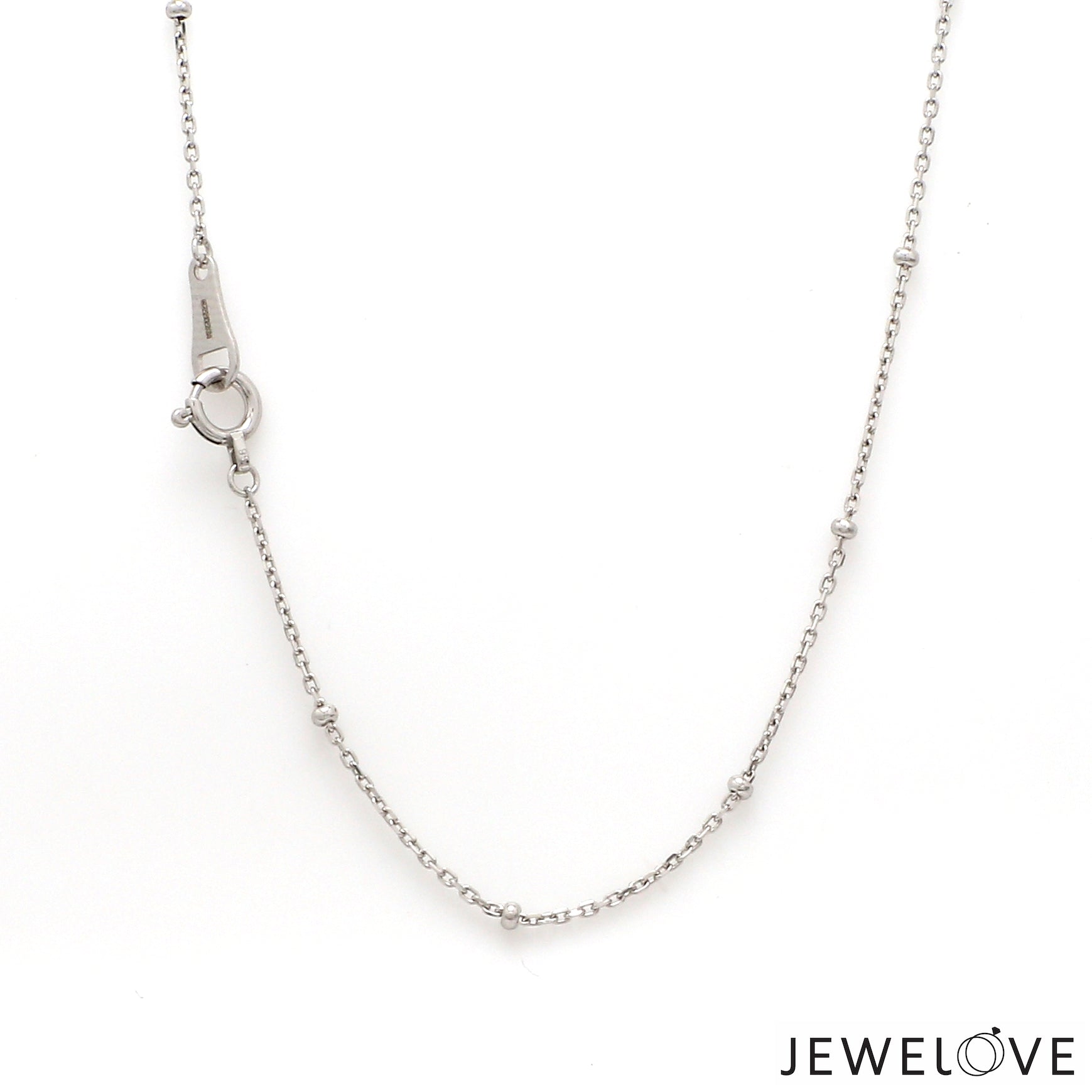 Platinum Japanese Cable Chain with Diamond Cut Balls for Women JL PT CH 1252