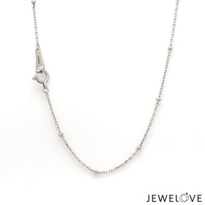 Platinum Japanese Cable Chain with Diamond Cut Balls for Women JL PT CH 1252