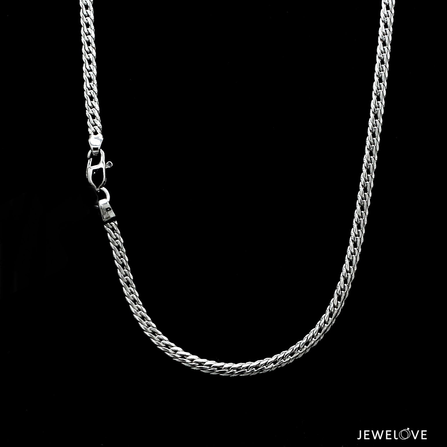 2.75mm Japanese Platinum Designer Cuban Chain for Men JL PT CH 1256-A   Jewelove.US