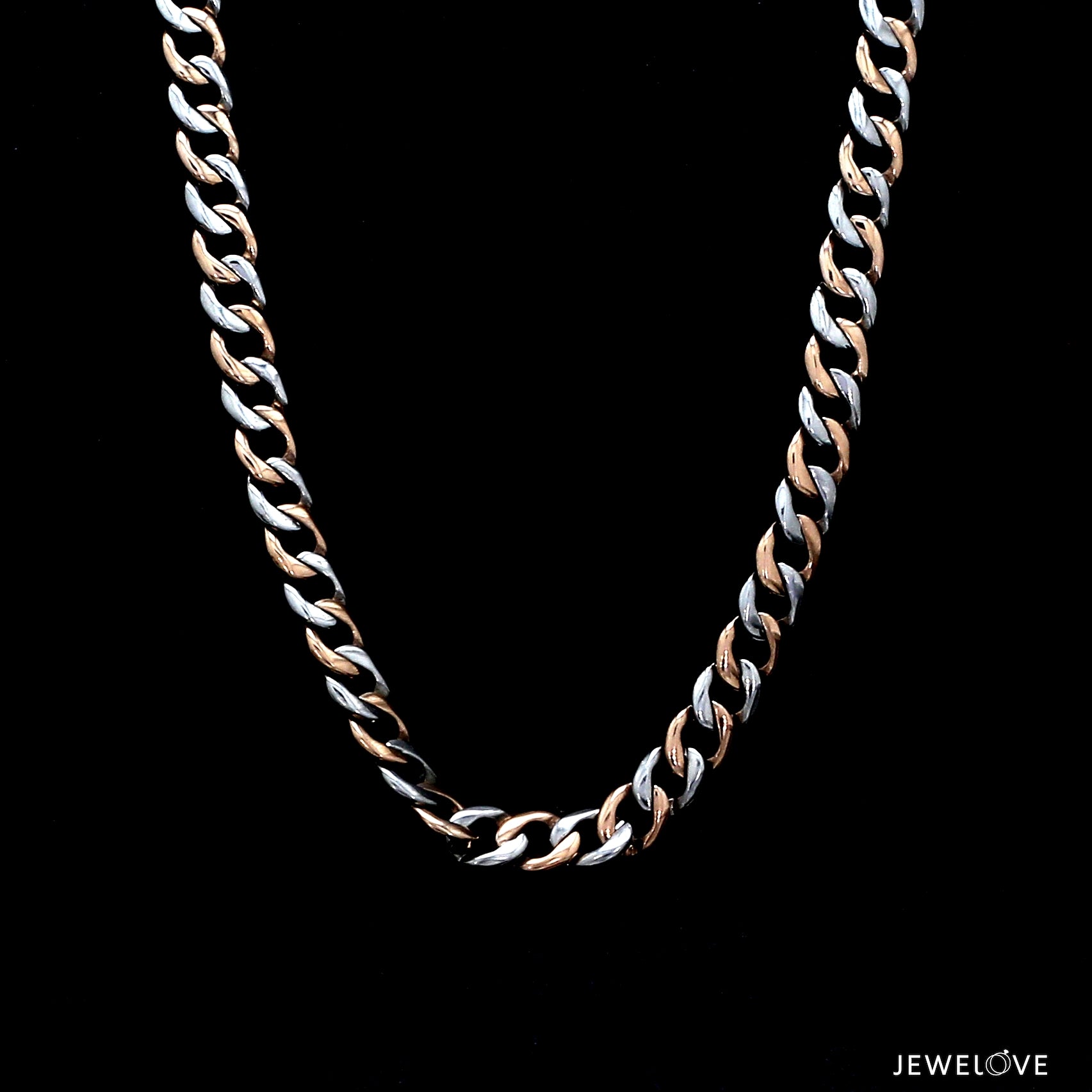 Men of Platinum | 6mm Platinum Rose Gold Heavy Chain for Men JL PT CH 1272-RG