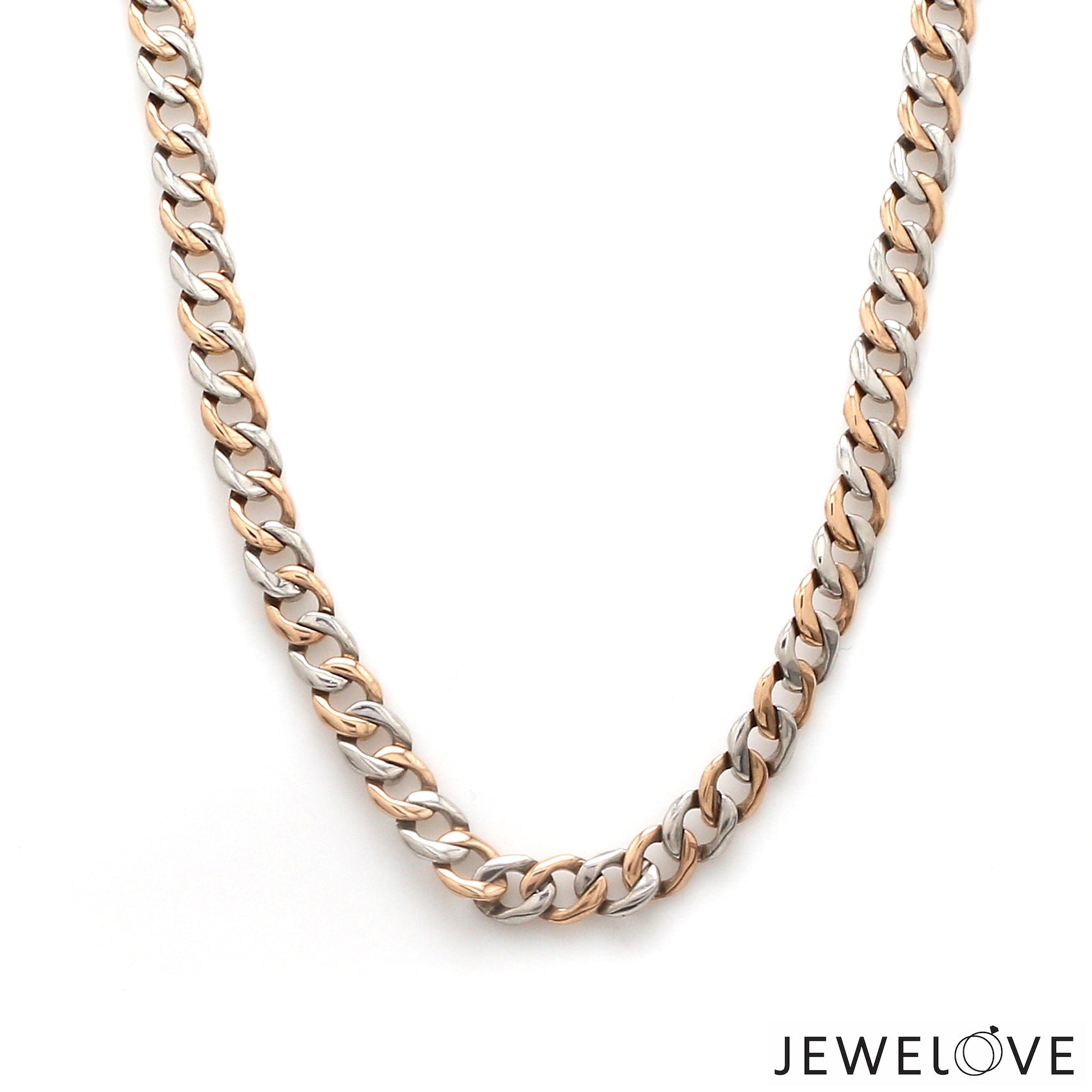 Men of Platinum | 6mm Platinum Rose Gold Heavy Chain for Men JL PT CH 1272-RG