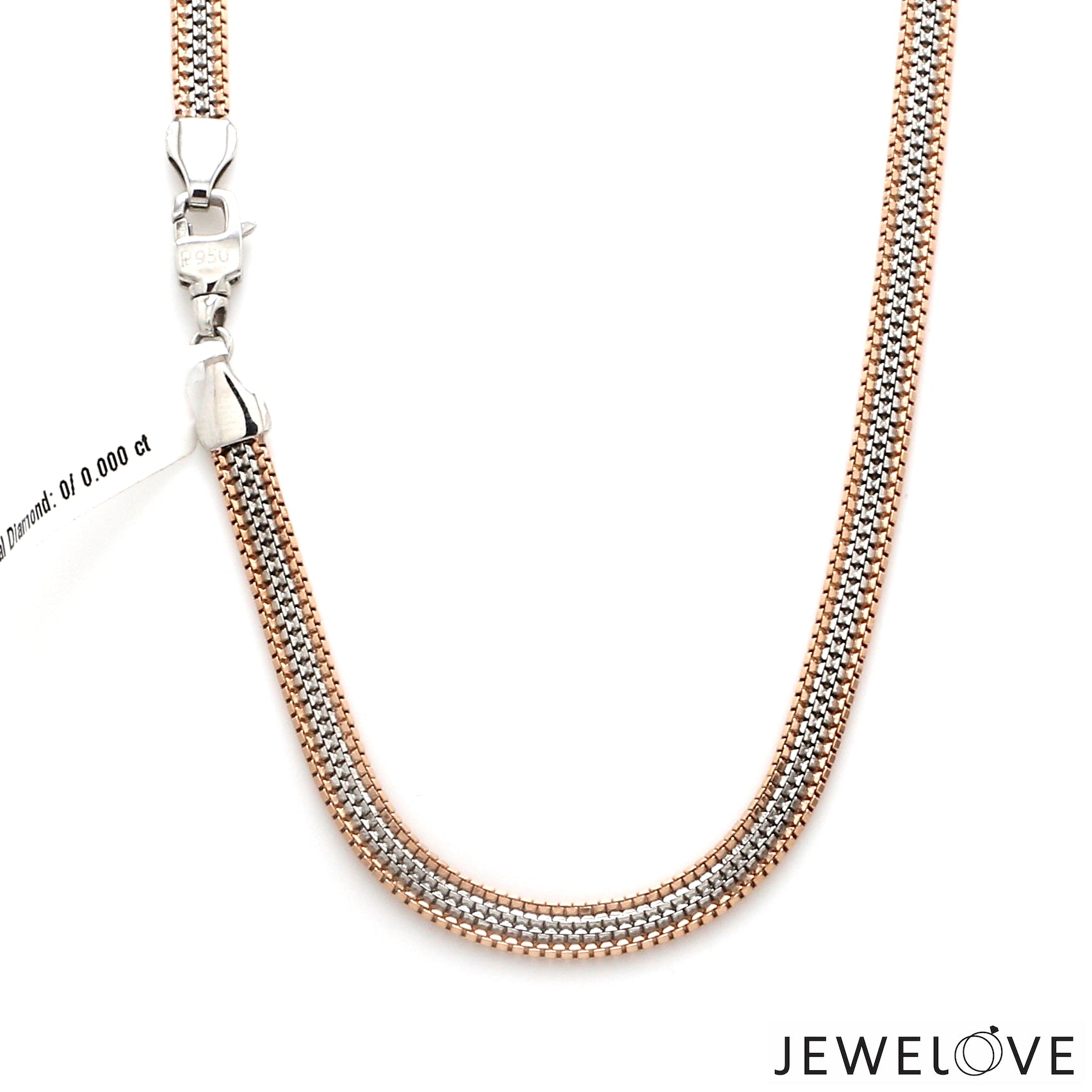 Men of Platinum | 4.75 mm Platinum Rose Gold Chain for Men JL PT CH 1320