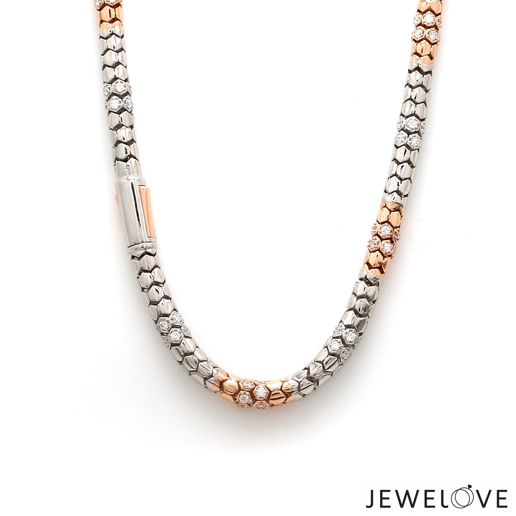 Men of Platinum | 18K Rose Gold Diamond Chain for Men JL PT CH 1324