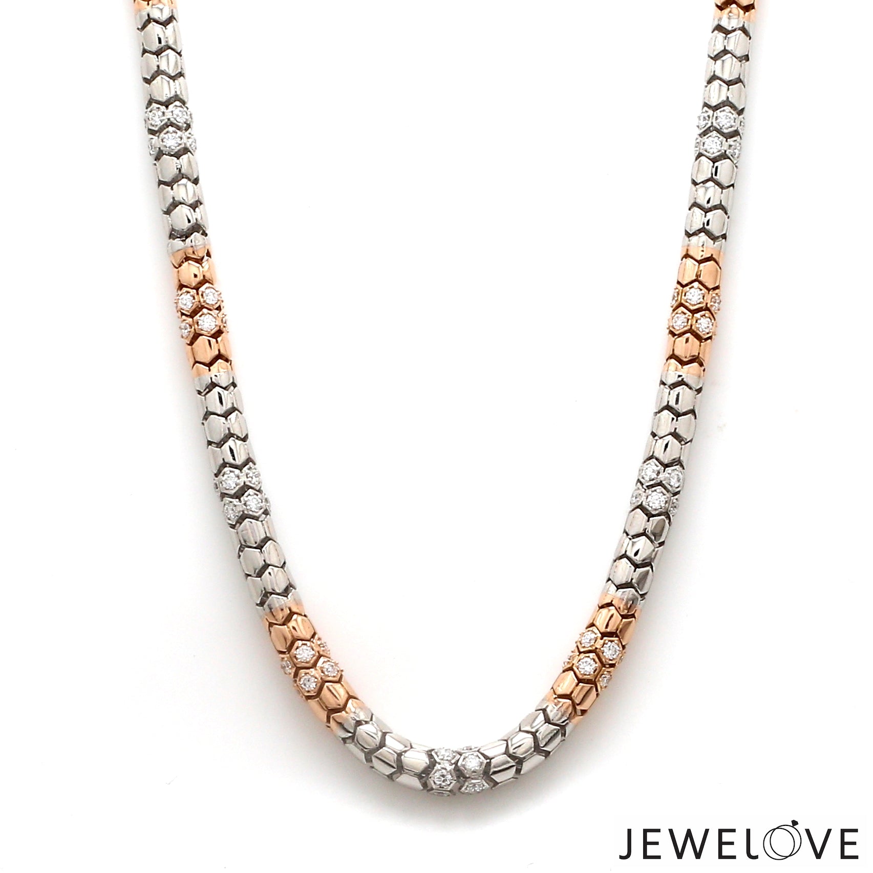 Men of Platinum | 18K Rose Gold Diamond Chain for Men JL PT CH 1324