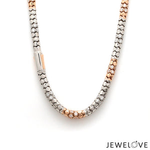 Men of Platinum | 18K Rose Gold Diamond Chain for Men JL PT CH 1324