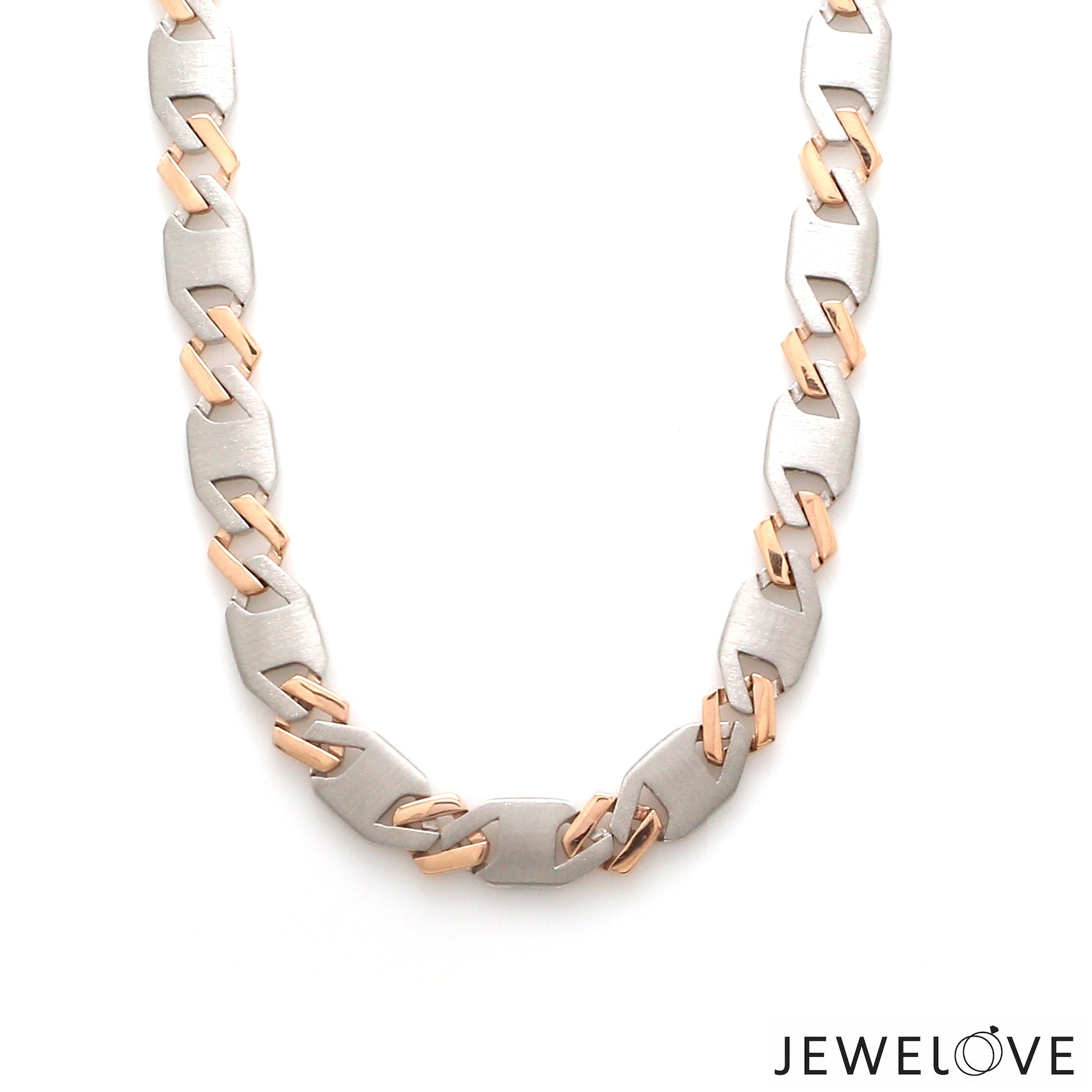 Men of Platinum | 7.75mm Platinum Rose Gold Heavy Chain for Men JL PT CH 1328