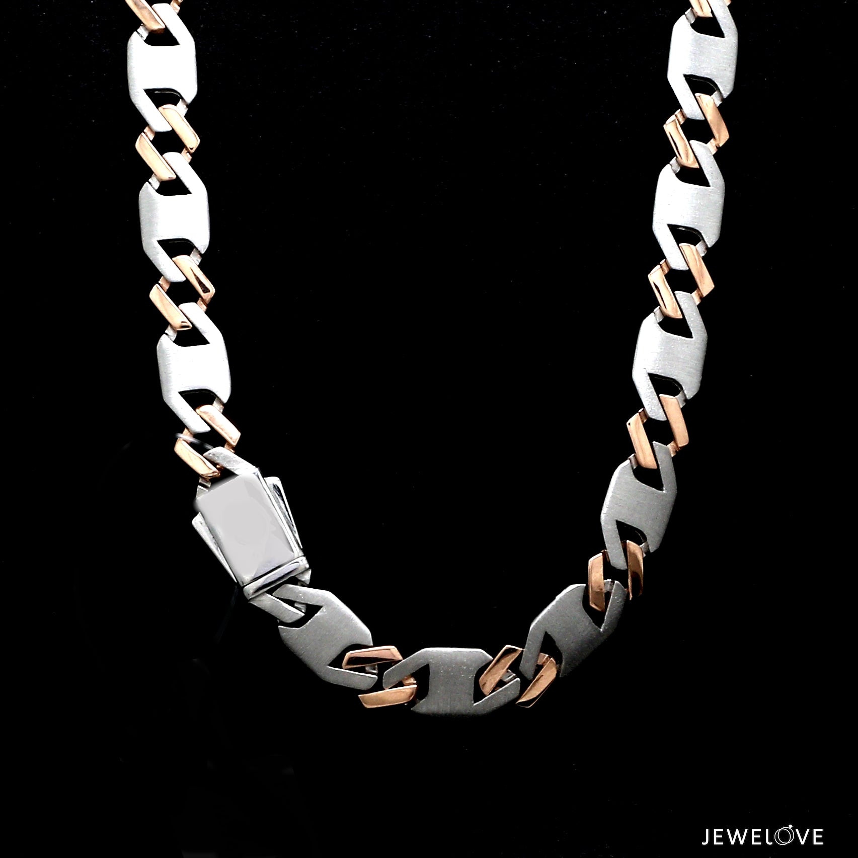 Men of Platinum | 7.75mm Platinum Rose Gold Heavy Chain for Men JL PT CH 1328