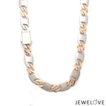 Load image into Gallery viewer, Men of Platinum | 7.75mm Platinum Rose Gold Heavy Chain for Men JL PT CH 1328
