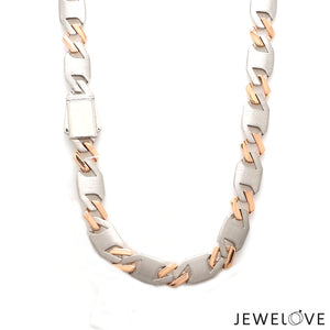 Men of Platinum | 7.75mm Platinum Rose Gold Heavy Chain for Men JL PT CH 1328