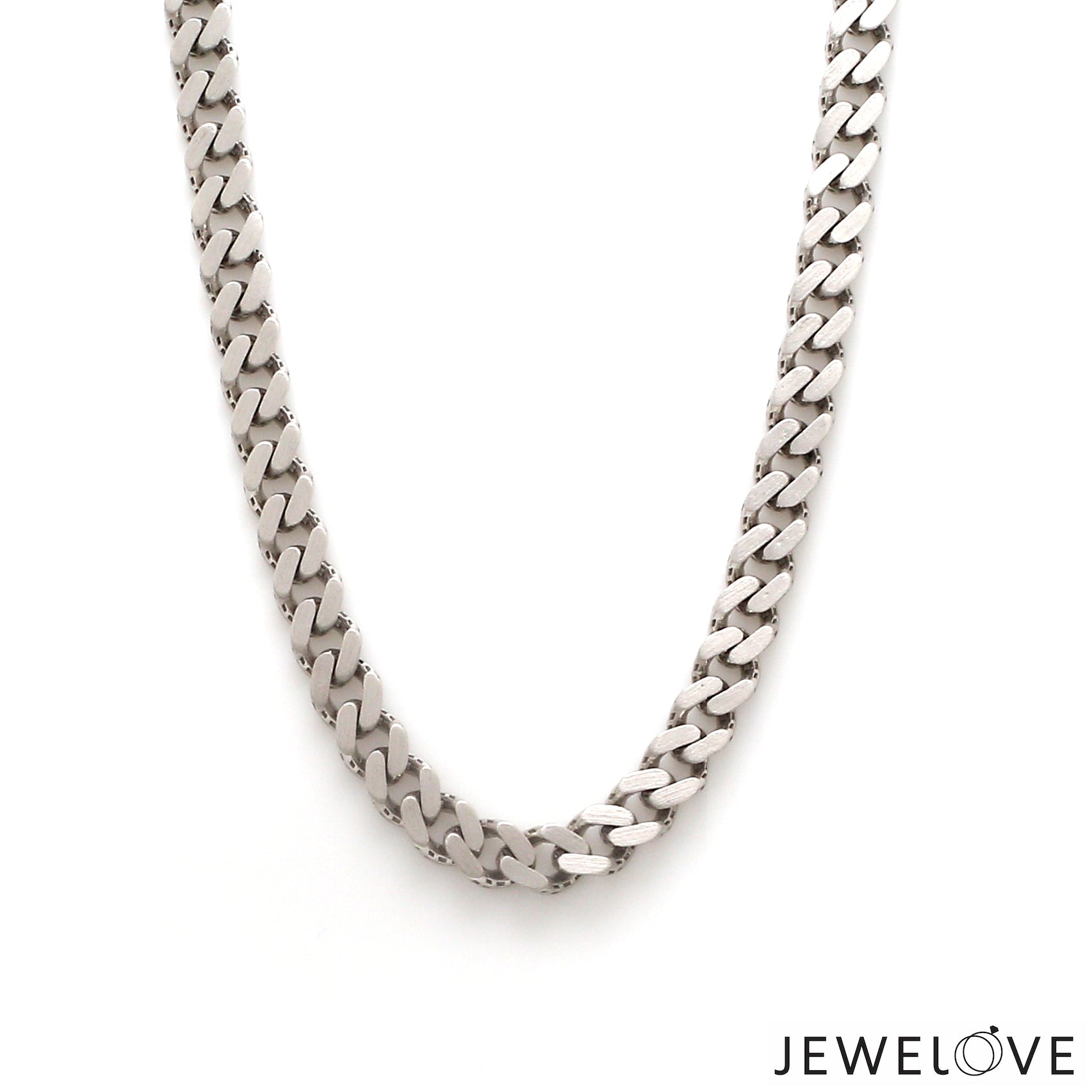 Men of Platinum | 6mm Platinum Cuban Chain with Brush Finish for Men JL PT CH 1329