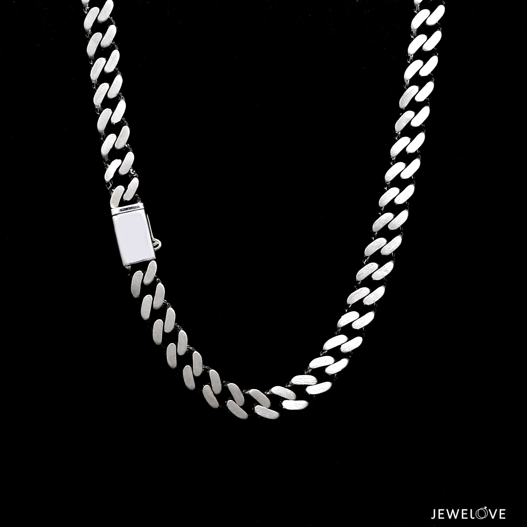 Men of Platinum | 6mm Platinum Cuban Chain with Brush Finish for Men JL PT CH 1329