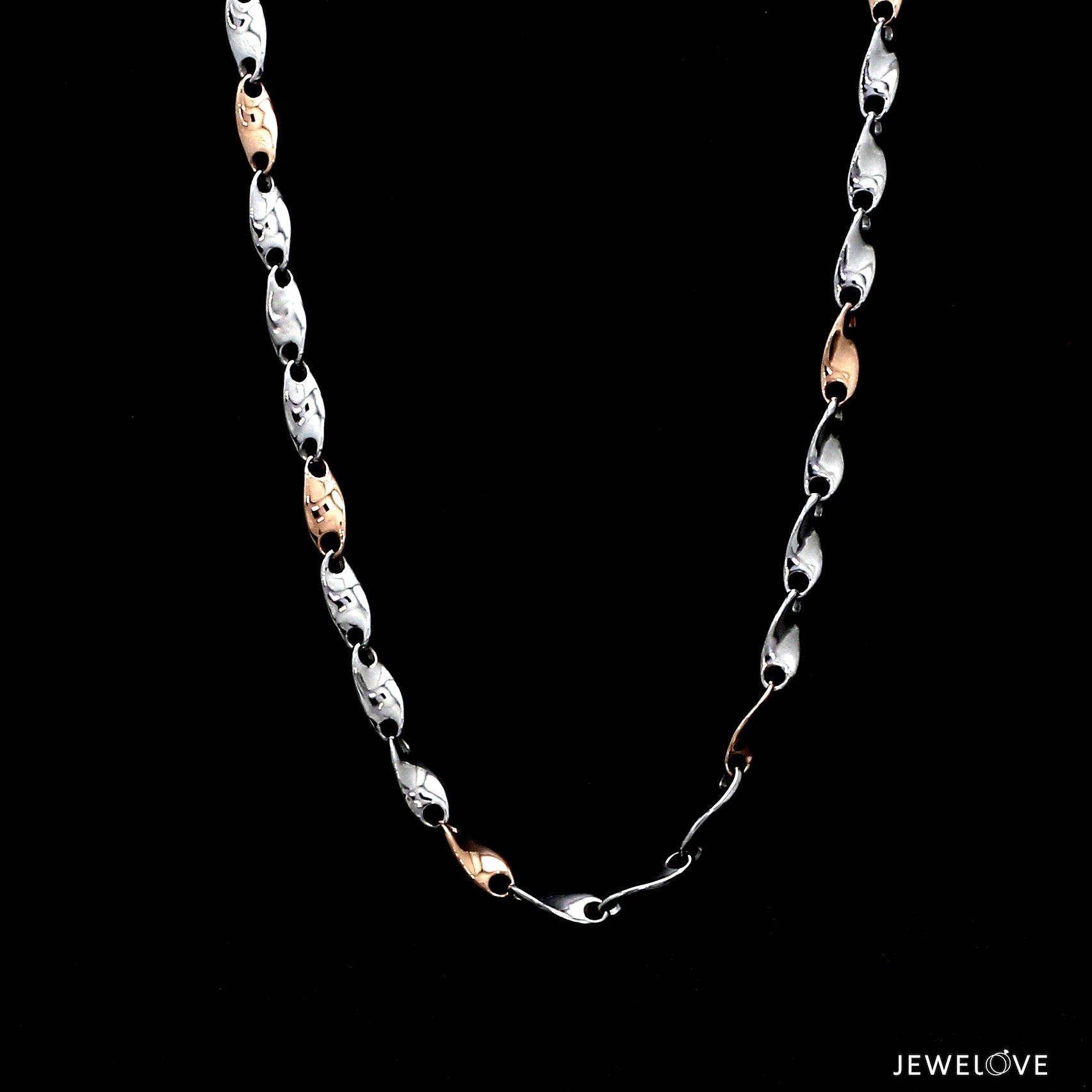 3.25mm Platinum Rose Gold Chain for Men JL PT CH 1344