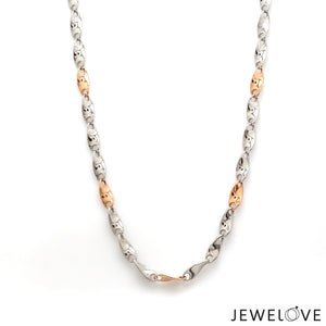 3.25mm Platinum Rose Gold Chain for Men JL PT CH 1344