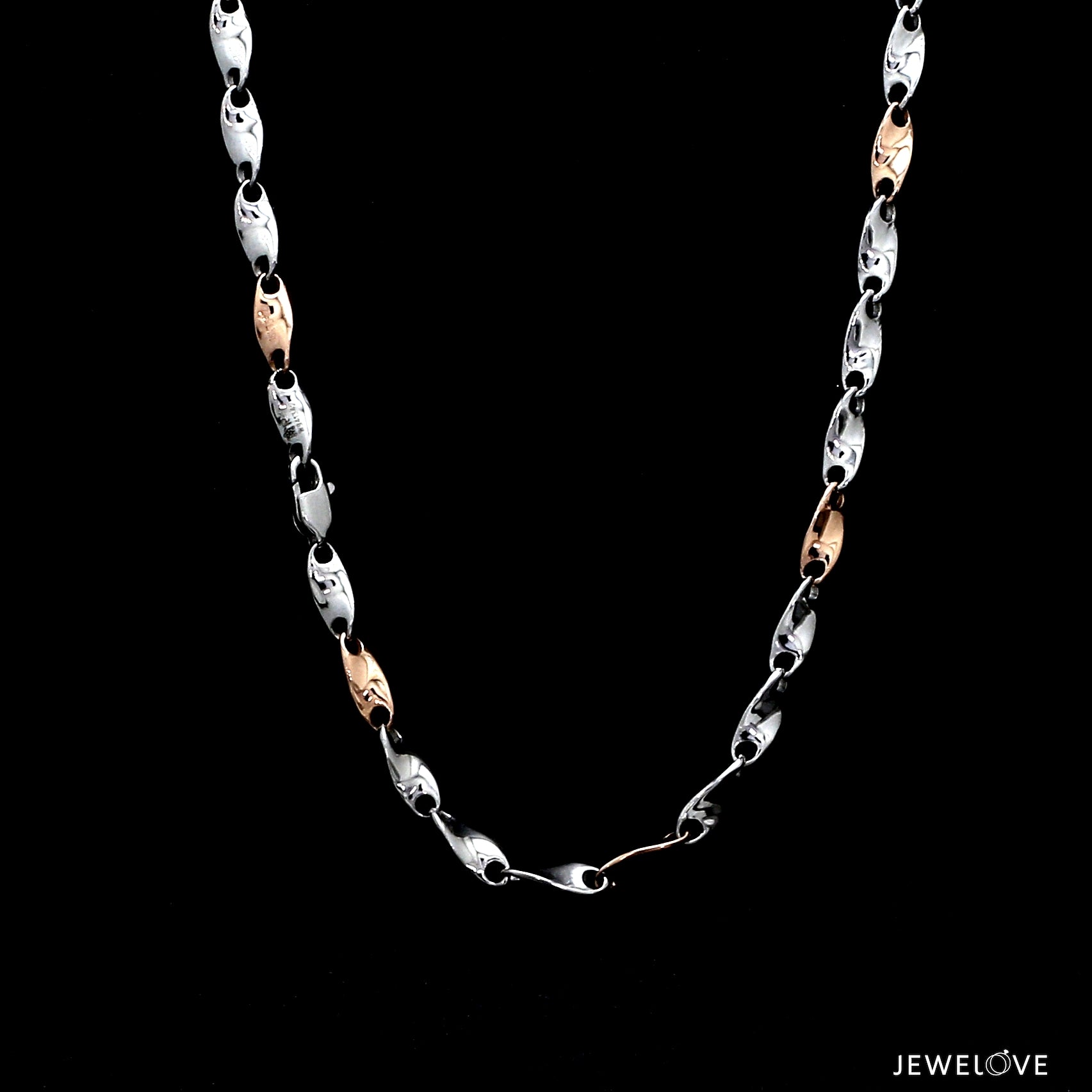 3.25mm Platinum Rose Gold Chain for Men JL PT CH 1344