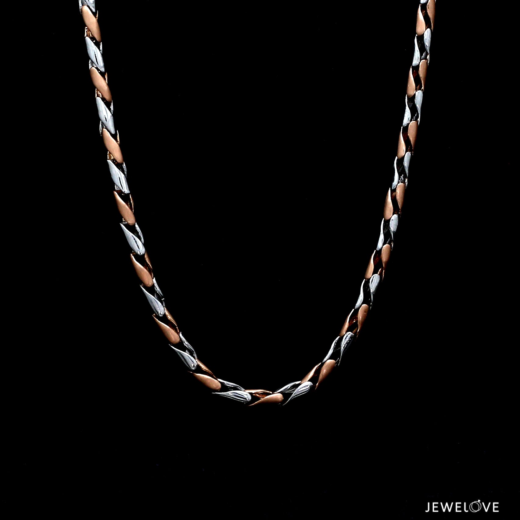 3.5mm Platinum Rose Gold Chain for Men JL PT CH 1345