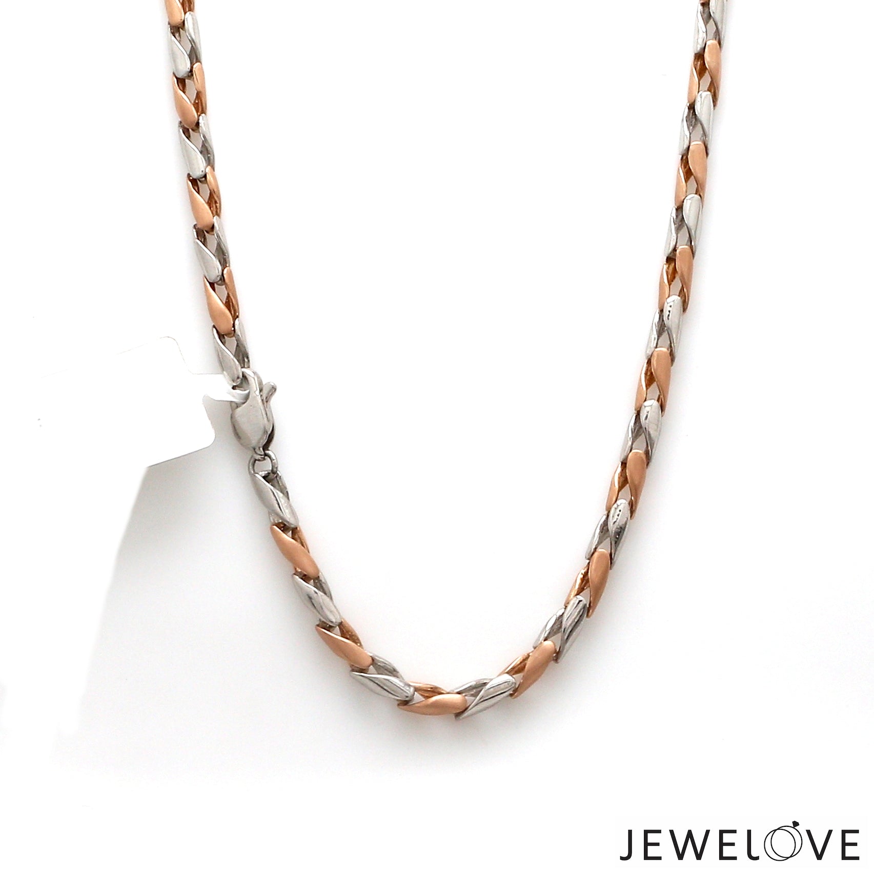 3.5mm Platinum Rose Gold Chain for Men JL PT CH 1345