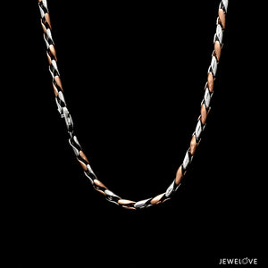 3.5mm Platinum Rose Gold Chain for Men JL PT CH 1345