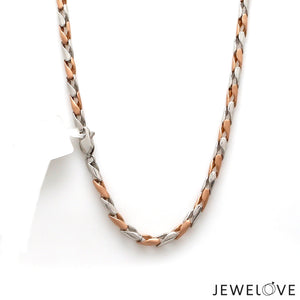 3.5mm Platinum Rose Gold Chain for Men JL PT CH 1345