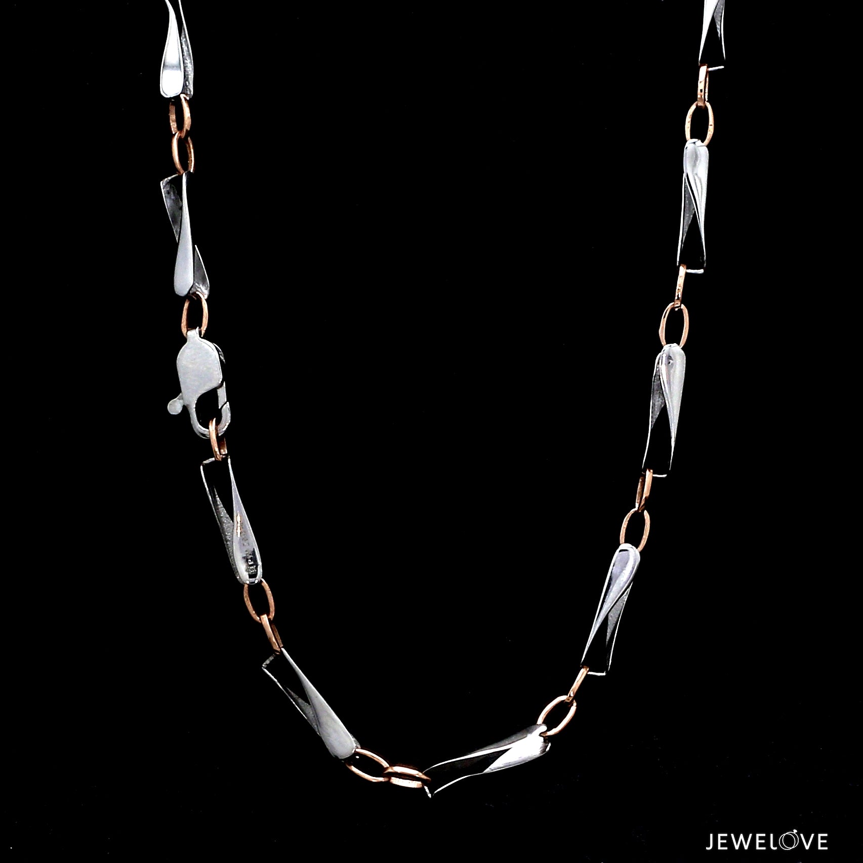 3.5mm Platinum Rose Gold Link Chain for Men JL PT CH 1346