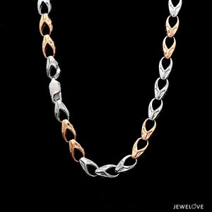 6mm Platinum Rose Gold Link Chain for Men JL PT CH 1347