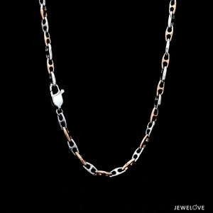 3.5mm Platinum Rose Gold Link Chain for Men JL PT CH 1348