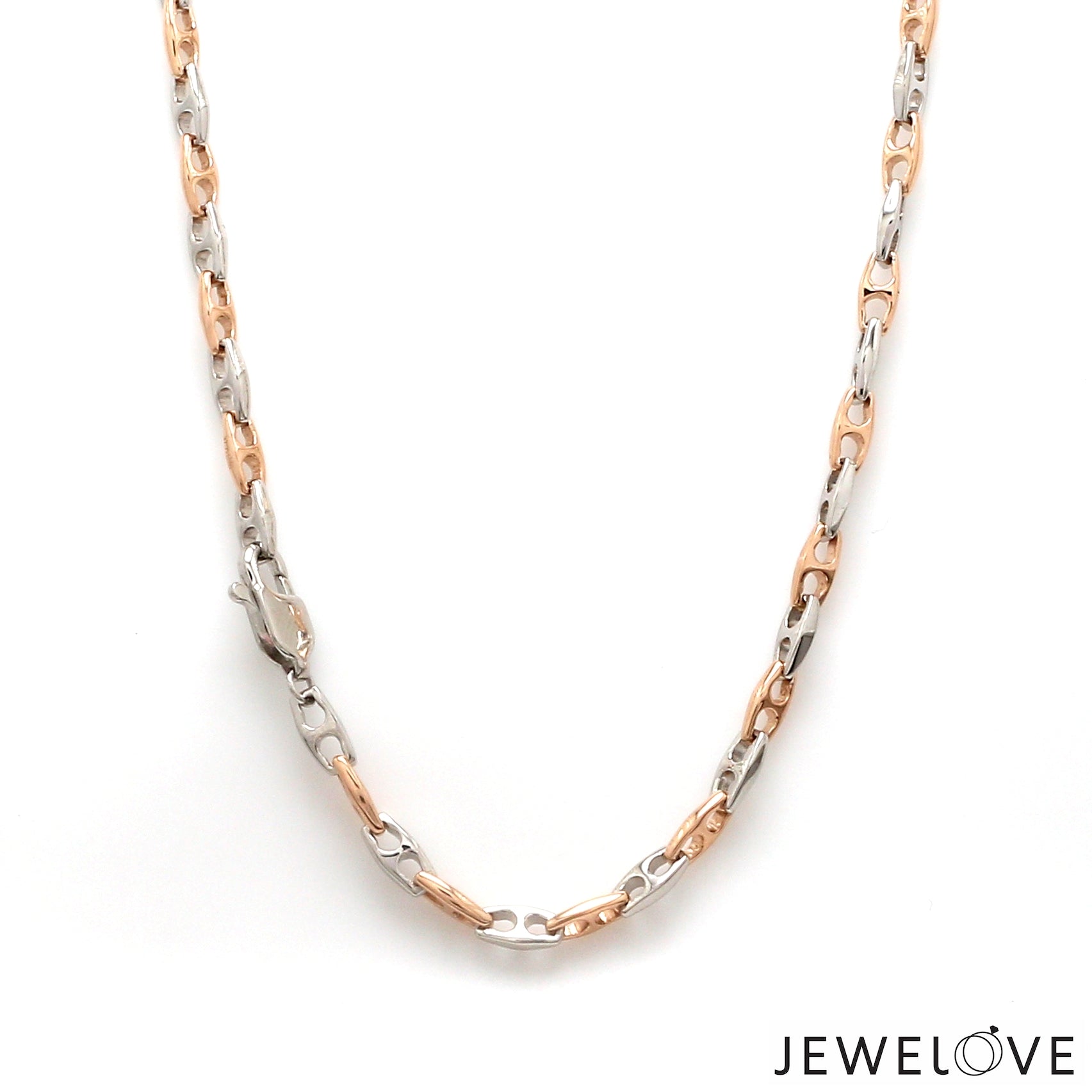 3.5mm Platinum Rose Gold Link Chain for Men JL PT CH 1348