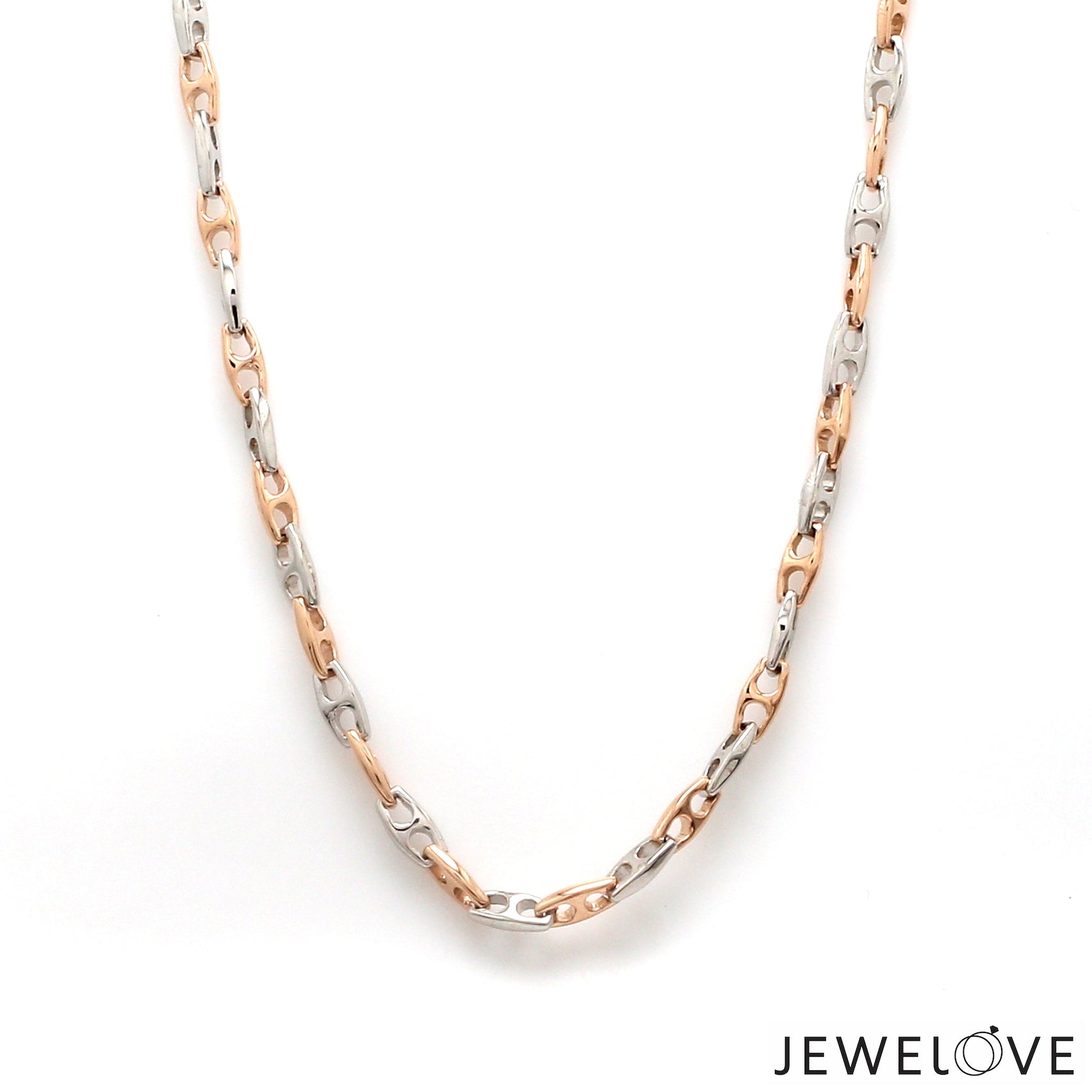 3.5mm Platinum Rose Gold Link Chain for Men JL PT CH 1348