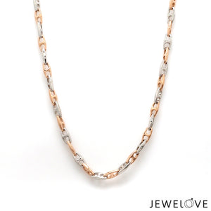 3.5mm Platinum Rose Gold Link Chain for Men JL PT CH 1348